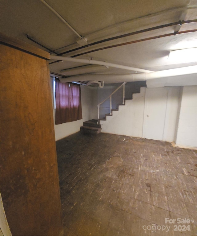 view of basement