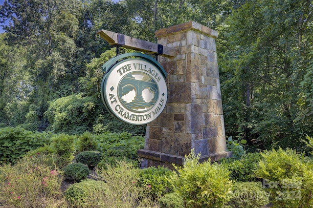 view of community sign