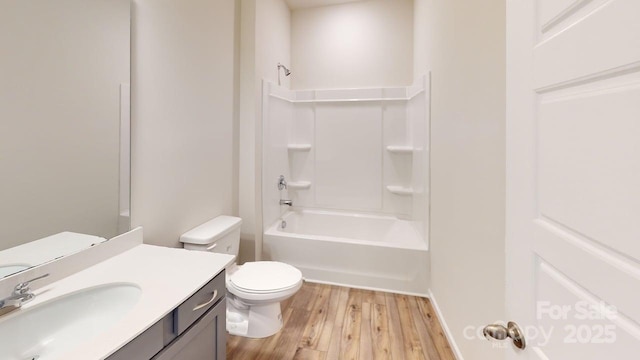 4223 S New Hope Rd Unit 8, Gastonia, NC 28056 - bathroom featuring wood finished floors, vanity, and tub / shower combination