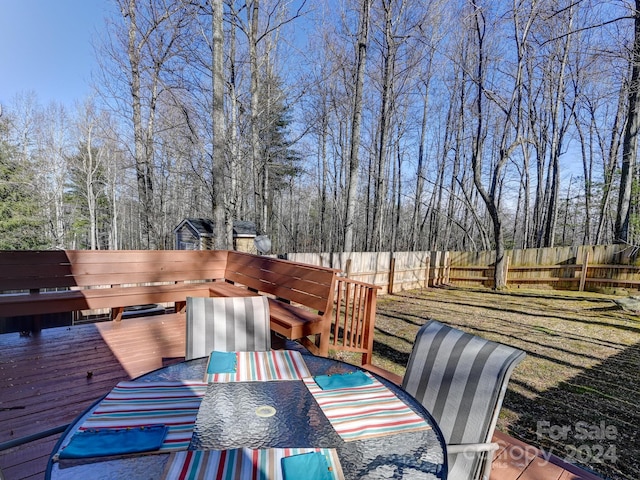 view of wooden terrace