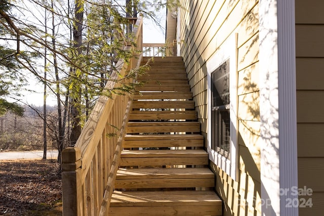 view of stairway