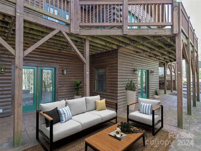 view of patio / terrace featuring an outdoor living space