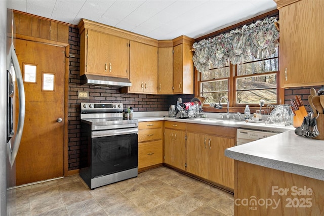 kitchen with stainless steel appliances and sink