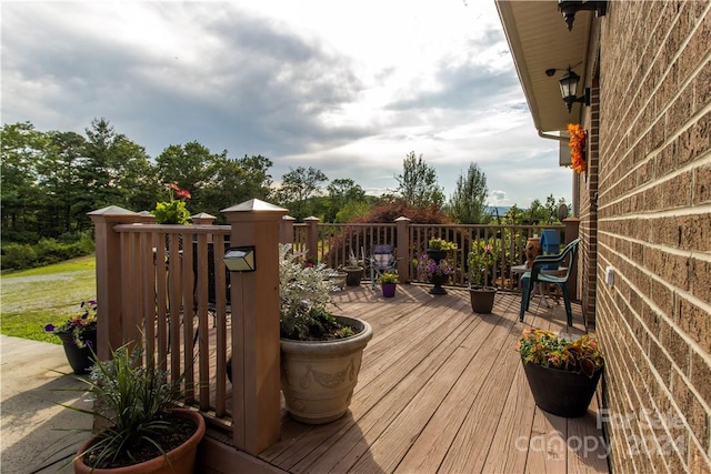 view of wooden terrace