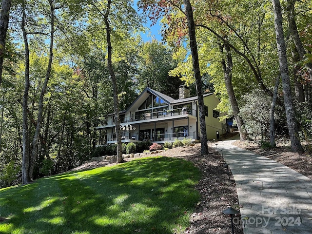 view of property with a front yard