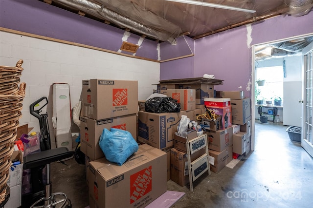 view of storage room