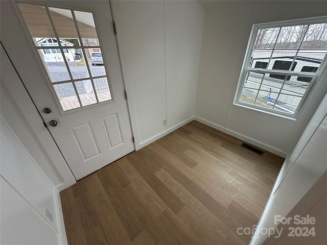 interior space featuring light wood-type flooring