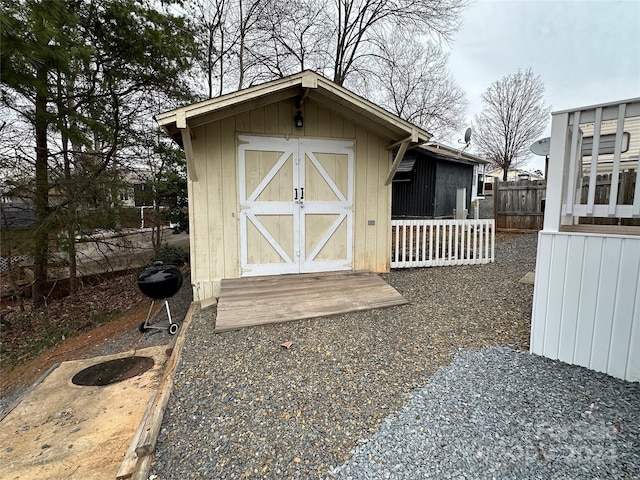 view of shed / structure