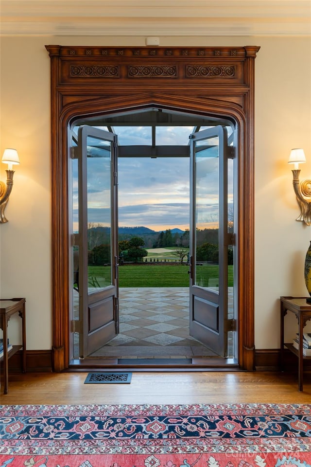 entryway featuring light hardwood / wood-style floors