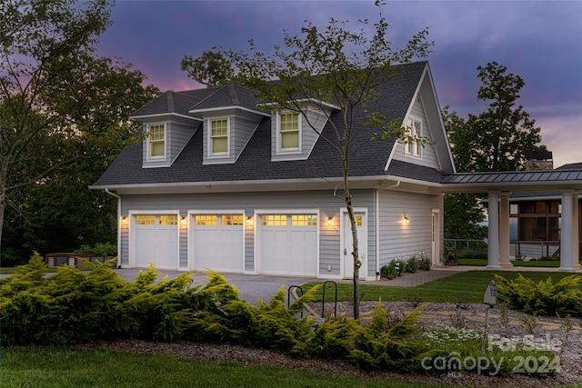 view of front of home featuring a garage