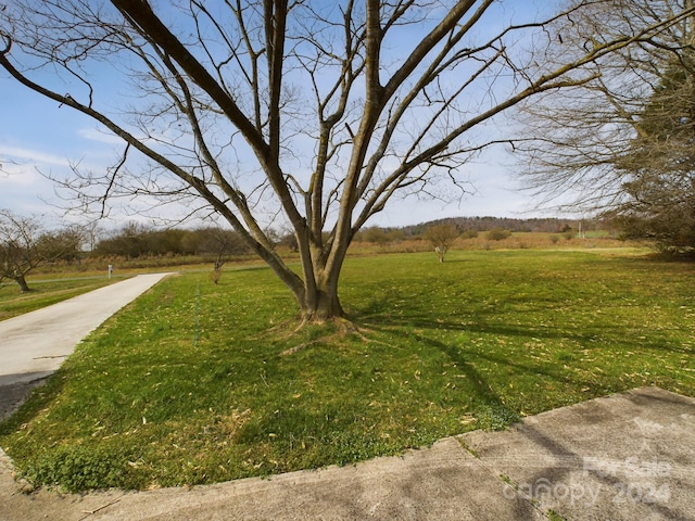 view of yard featuring a rural view