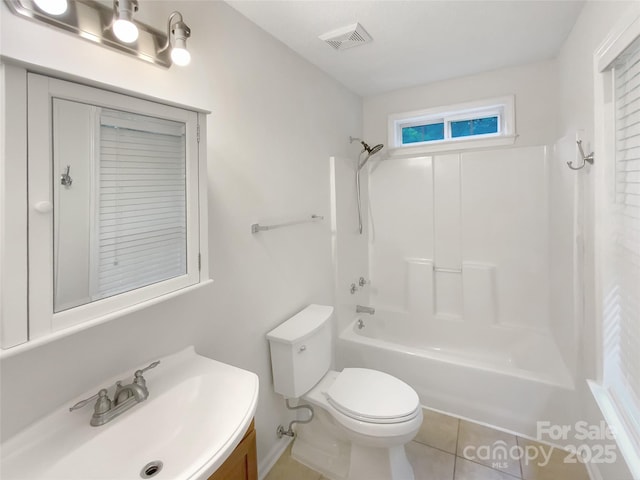 7210 Morningdew Ct, Denver, NC 28037 - full bath with vanity, toilet,  shower combination, and tile patterned flooring