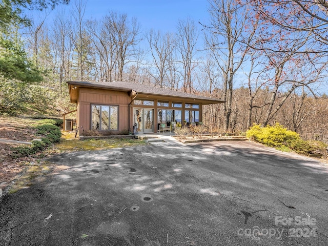 view of front of house with french doors