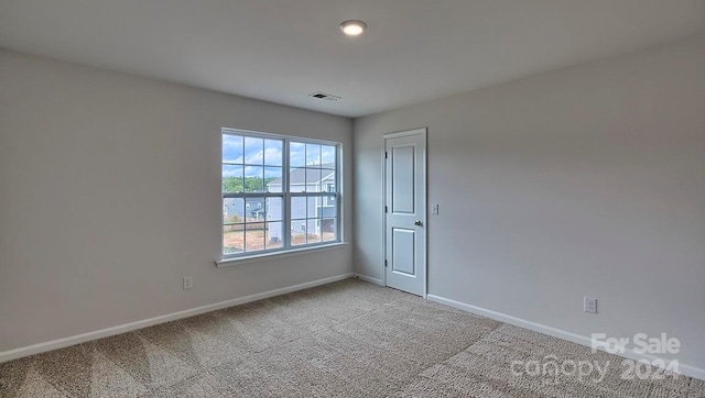 view of carpeted empty room