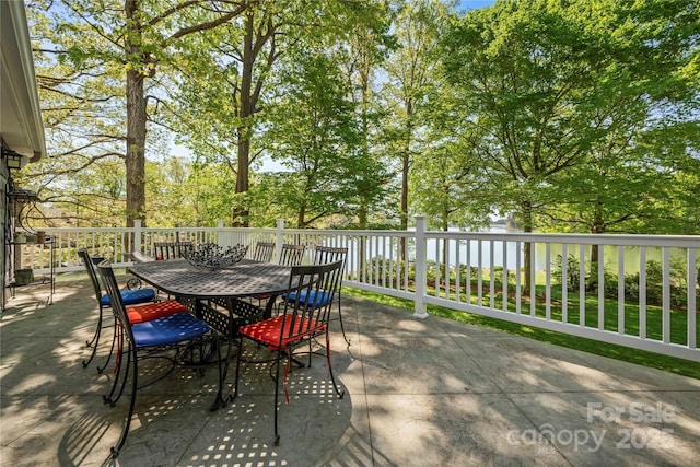 view of patio / terrace featuring outdoor dining area