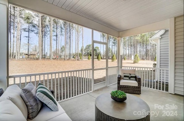 view of sunroom