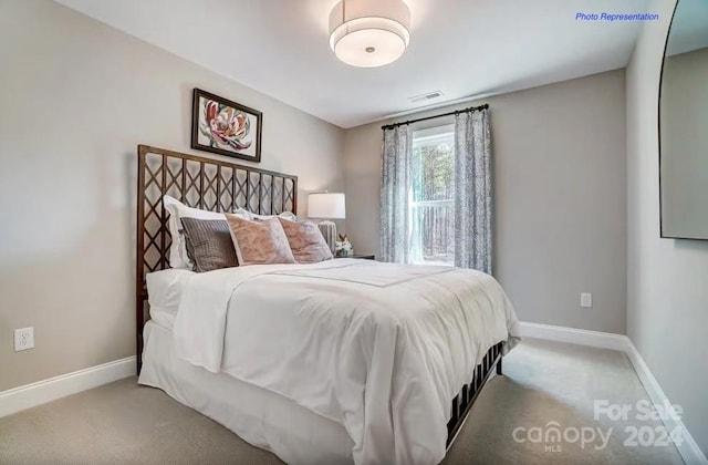 view of carpeted bedroom