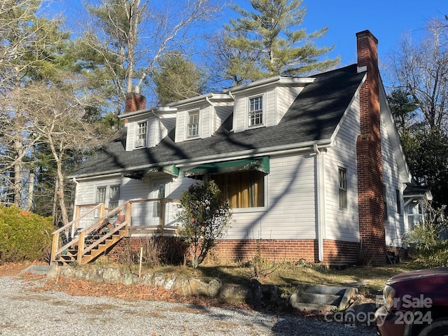 view of cape cod home