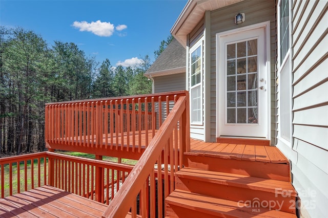 view of wooden deck