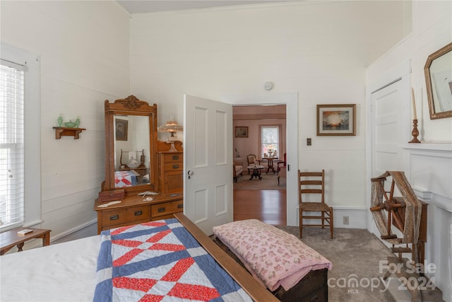 view of carpeted bedroom