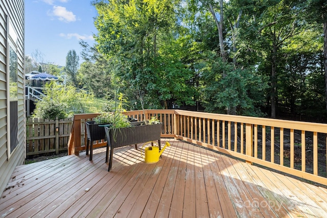 view of wooden terrace