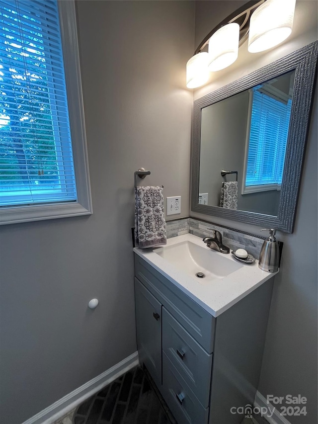 bathroom featuring vanity