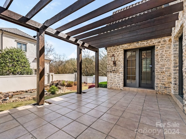 view of patio / terrace with a pergola