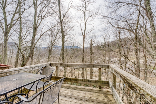 view of wooden terrace