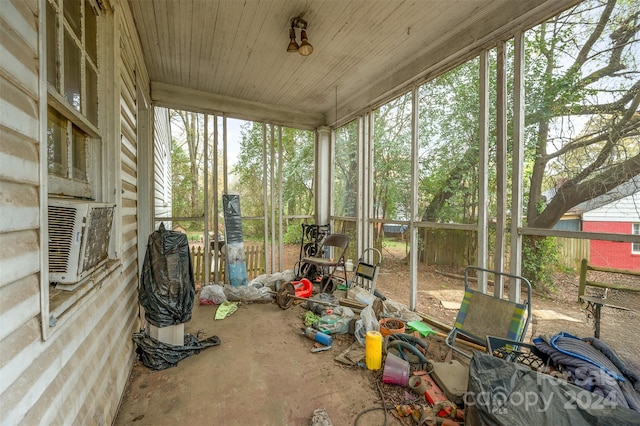 sunroom / solarium with wooden ceiling and a wealth of natural light