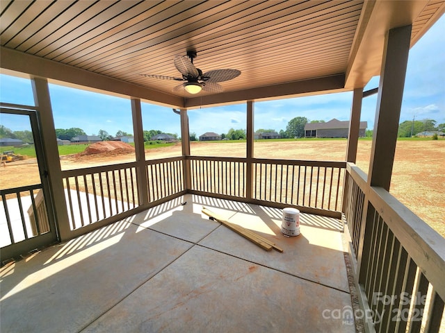 view of patio / terrace featuring a ceiling fan