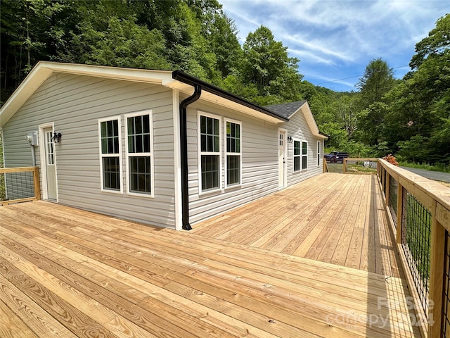 view of wooden terrace