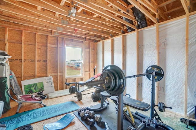 view of exercise area