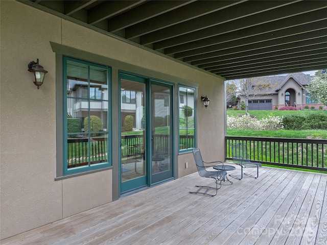 view of wooden deck