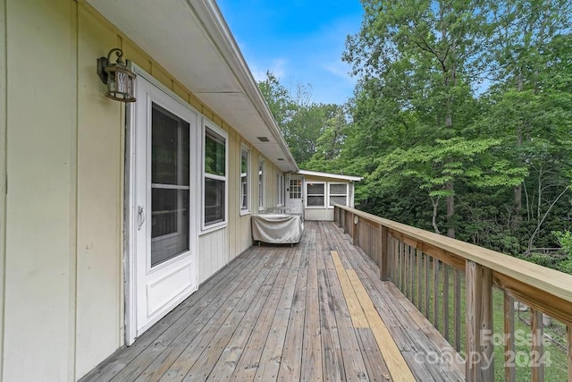 view of wooden terrace