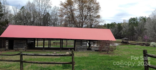 view of nearby features with a yard and an outdoor structure