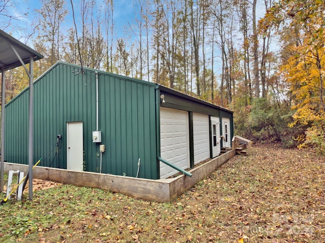 view of outdoor structure featuring a garage