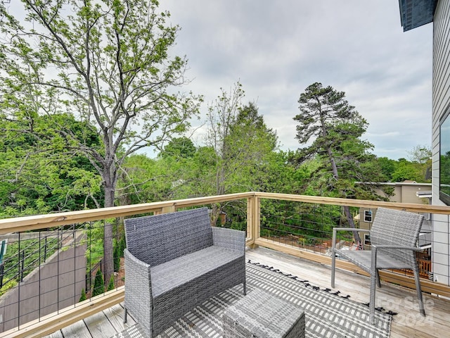 deck with outdoor lounge area