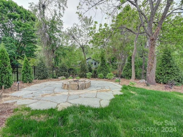 view of yard featuring a patio area