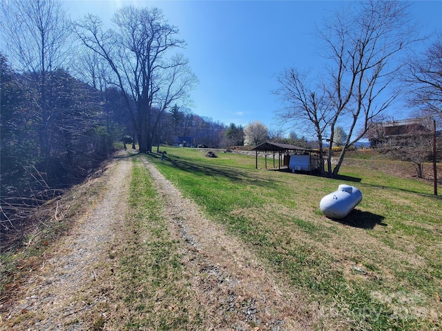 view of street featuring a rural view