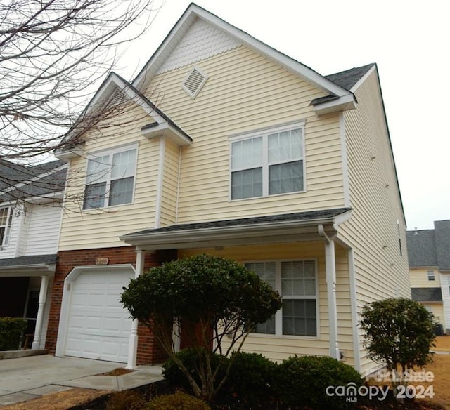 view of front of house featuring a garage