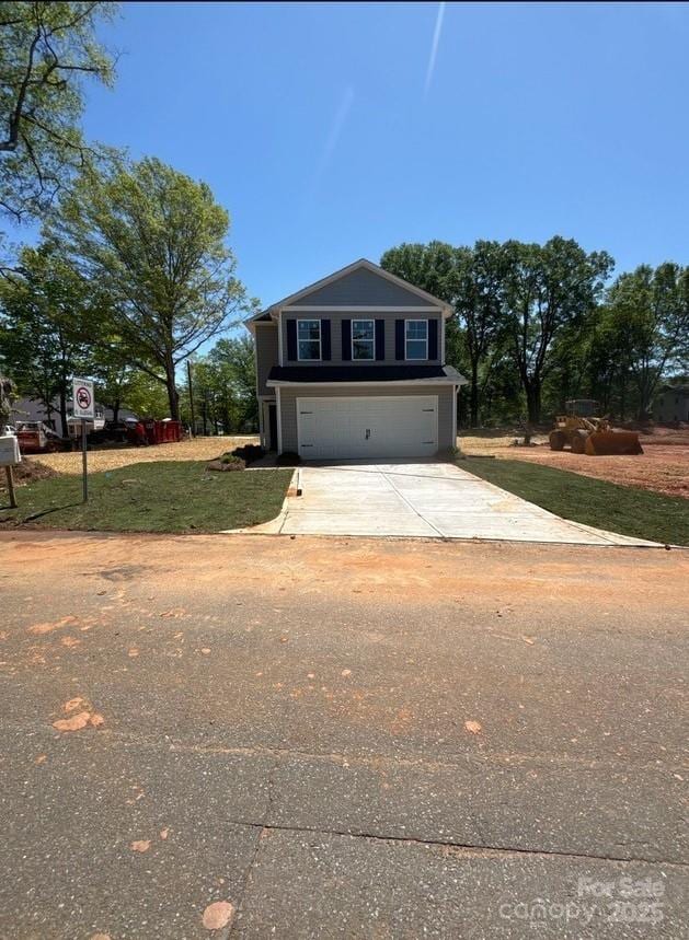 view of front facade with a garage