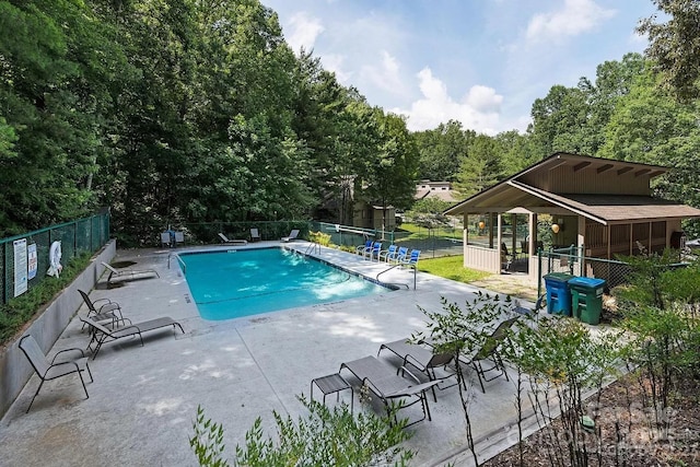 view of pool with a patio area