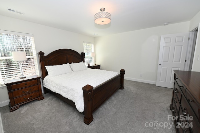 view of carpeted bedroom