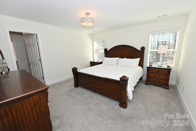 view of carpeted bedroom