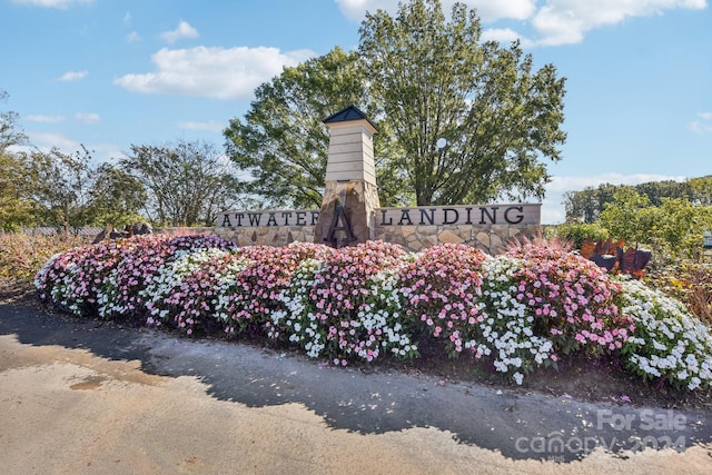 view of community sign