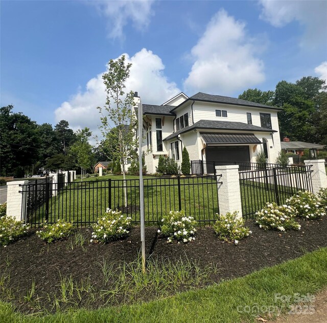 4142 Pineview Rd, Charlotte, NC 28211 - view of front of home with a garage, a chimney, and driveway