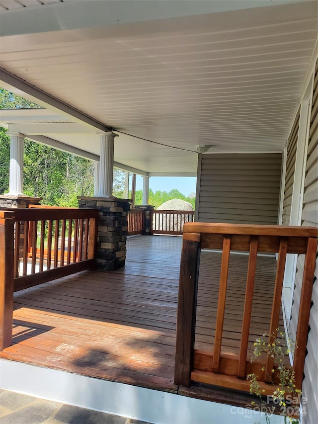 view of wooden terrace