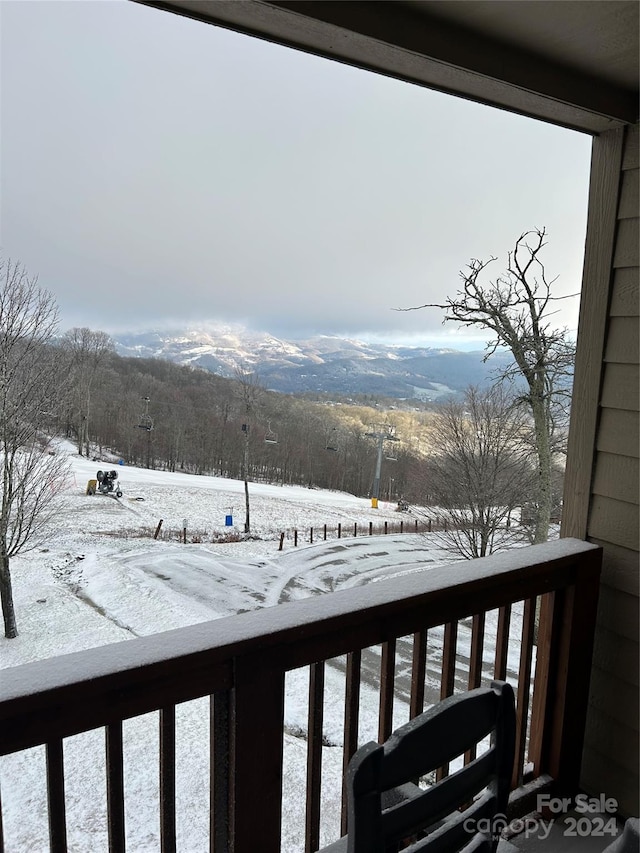 exterior space with a mountain view