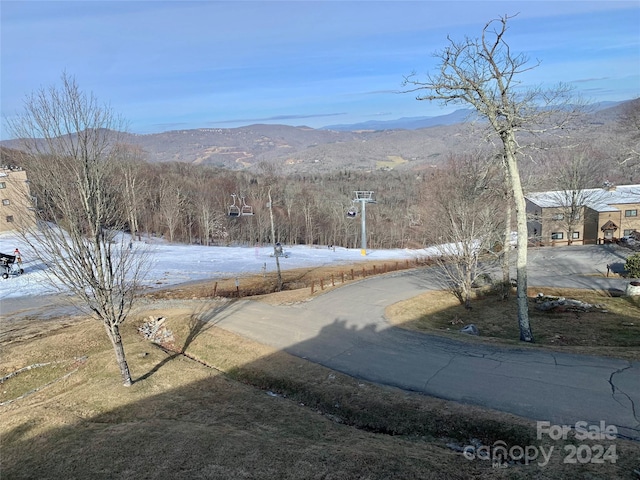 view of street with a mountain view