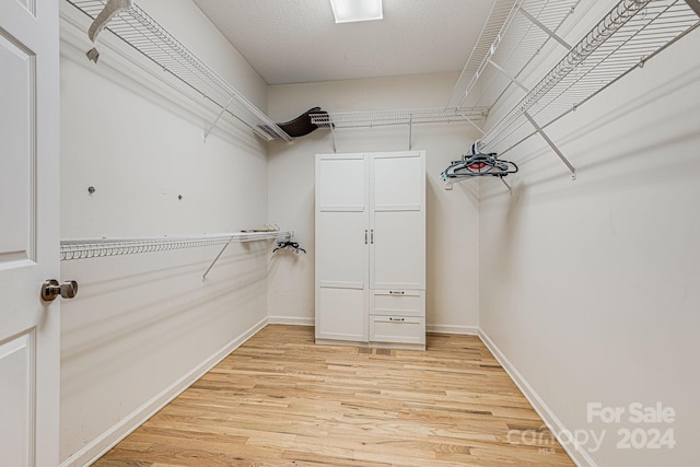 spacious closet featuring hardwood / wood-style floors